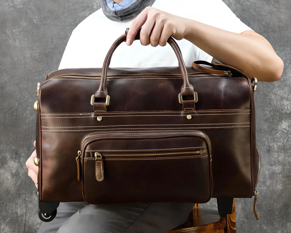 leather carry on bags