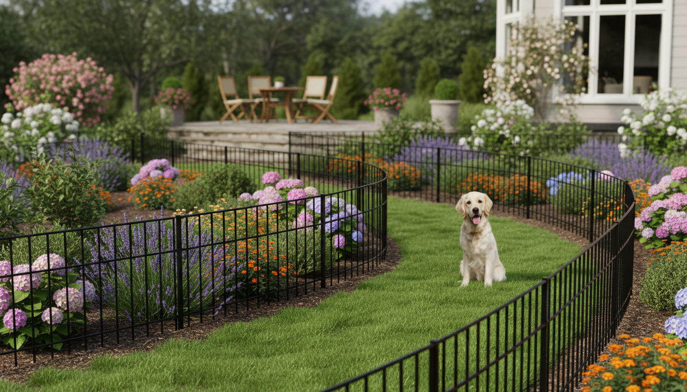 10-Piece Metal Garden Fence: Clean Edges, Easy Curves