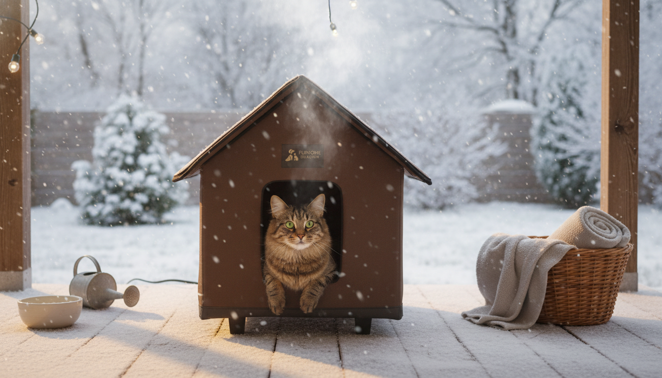 Heated Outdoor Cat House: Winter Warmth & Safety Tips