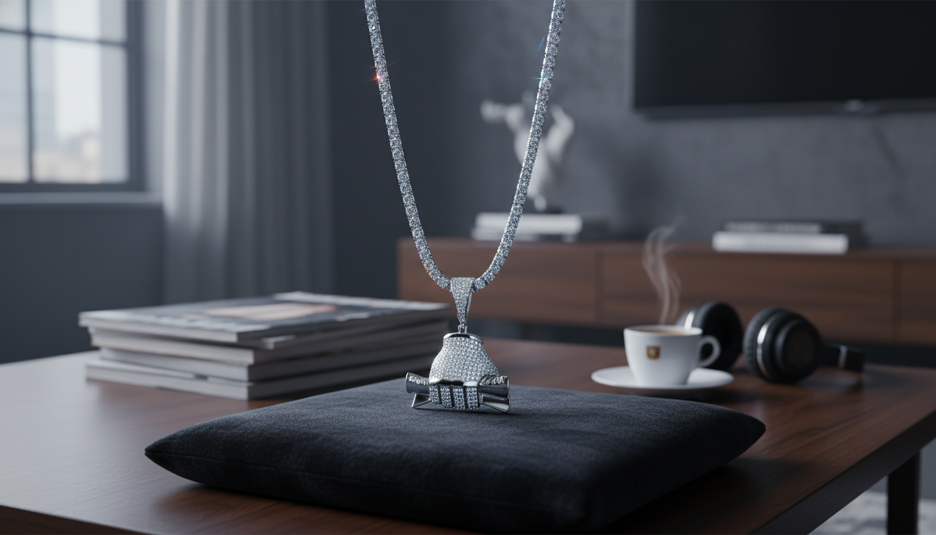 Iced-Out Money Fist Pendant: Luxury Moissanite Shine