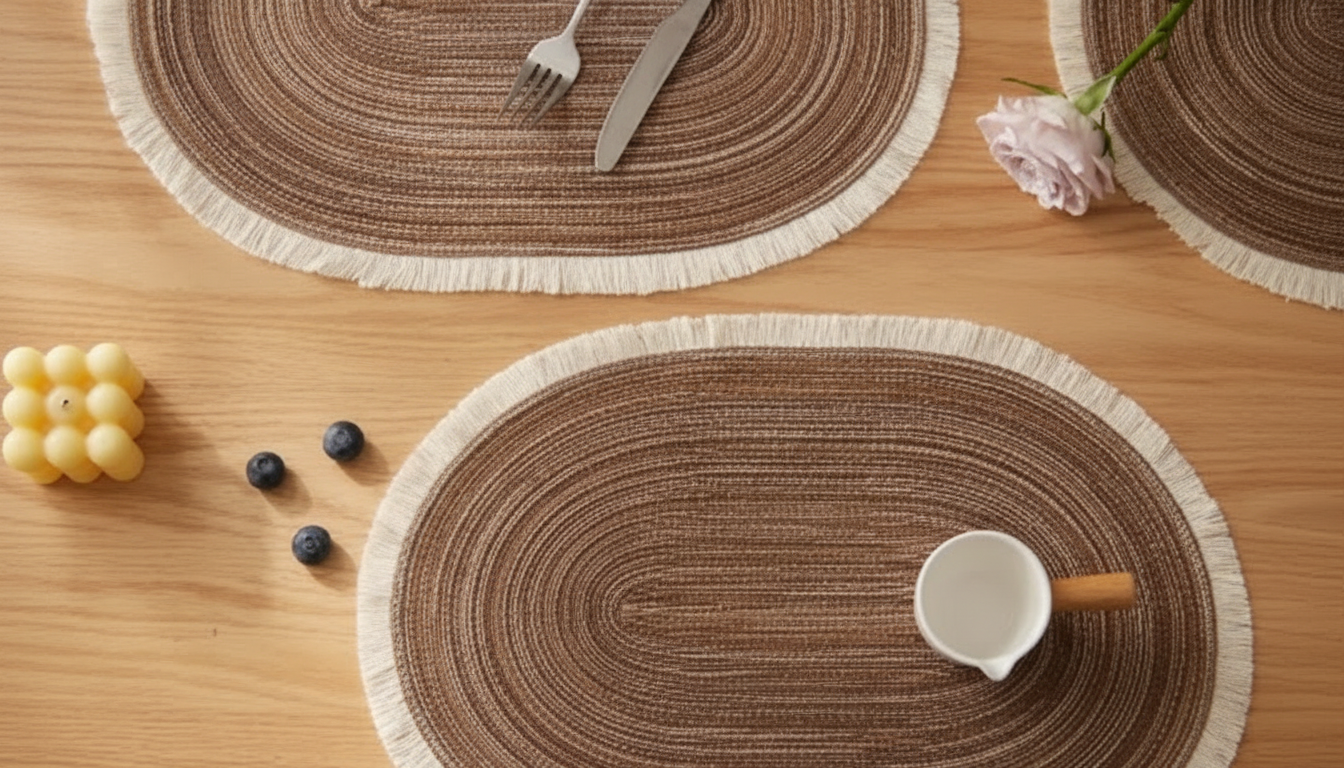 Oval Heat-Resistant Non-Slip Placemats (Set of 4)
