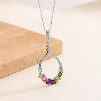 Multicolor Topaz Pendant in 925 Silver: Style & Care